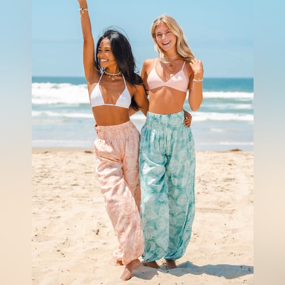 Boho Paisley Mandala Gypsy Chic Harem Pants NWT - Picture 4 of 7